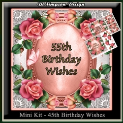 Mini Kit - 55th Birthday Wishes - Roses