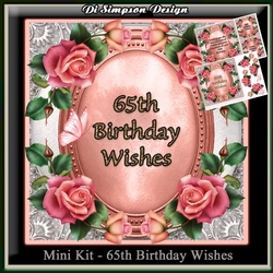 Mini Kit - 65th Birthday Wishes - Roses