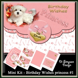 Mini Kit - Birthday Wishes Princess # 1 