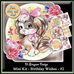 Mini Kit - Birthday Wishes # 2 Cute puppy