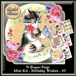 Mini Kit - Birthday Wishes # 3 Cute kitty