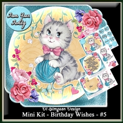 Mini Kit - Birthday Wishes # 5 Cute Kitty