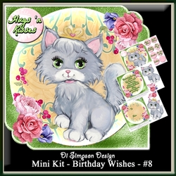 Mini Kit - Birthday Wishes # 8 - Cute Kitty