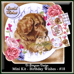 Mini Kit - Birthday Wishes # 18- Vintage doggy for lots of occasions