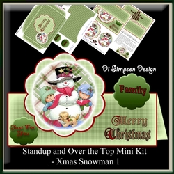 Standup and Over the Top Mini Kit #1 - Xmas Snowman 