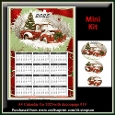 Mini Kit- A4 Vintage Xmas Calendar for 2025 /no. #19