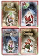 4 Christmas Toppers/ Santa and cheeky elves