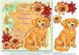 Mothers Day - Dahlias and Golden Retriever Puppy #4