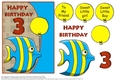 Happy Birthday for 3 yrs- Striped Fish