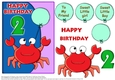 Happy Birthday for 2 yrs- Funny crab