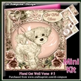 Beautiful Rose & Puppy Card Front Kit- Get Well #5