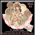 Wobble Card Mini Kit #8 - Push Bike Girl
