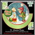 Wobble Card Mini Kit # 8- Xmas Scene