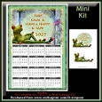 Mini Kit- A4 Green Frog Calendar for 2025 /no.# 21