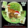 Wobble Card Mini Kit # 12- Xmas Kanga and Koala