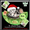 Wobble Card Mini Kit # 13 - Xmas Kitty