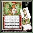 Mini Kit- A4 Christmas Gnome Calendar for 2025 /2026 .# 23