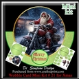 Wobble Card Mini Kit # 1- Biker Santa