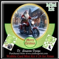Wobble Card Mini Kit # 4- Biker Santa