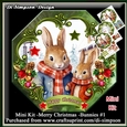 Mini Kit -Happy Christmas -Bunnies # 1