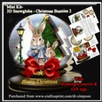 Christmas Snow Globe -Bunnys #2
