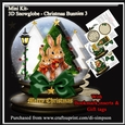 Christmas Snow Globe -Bunnys #3