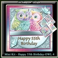 Mini Kit - Happy 55th Birthday #Owl 4