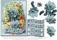 Vintage Floral for 5 x 7 in Shades of Teal