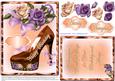 Girly Birthday Topper with Heritage Roses and Highheels#3