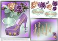 Girly Birthday Topper with Heritage Roses and Highheels#4