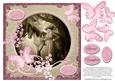 Be My Friend-8x8 Topper with Decoupage-sepia-pink Tone