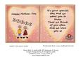 Insert for "to Mummy We Love You "quick Cards