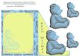 Vintage Bear-shaped Front Print and Fold