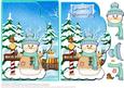 Scalloped Snowman Scene with Step by Step