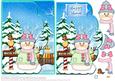 Scalloped Snowgirl Scene with Step by Step