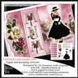 Elegant Lady and Roses- Fold Back Card
