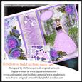 Scalloped Edge Fold Back Card- Pretty Lady in Mauve