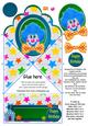 Happy Birthday Clown- Scalloped Top Spring Card