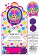 Happy Birthday -clown Scalloped Top Spring Card 2