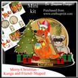 Merry Christmas -kanga and Friend - Shaped