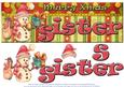 Large Dl Snowman- Sister 3D Decoupage
