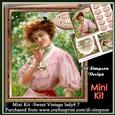 Mini Kit -sweet Vintage Lady for Birthday or Other#7