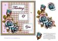 Pretty Roses and Gold Lattice & Lace- Thinking of You