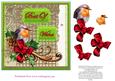 Xmas Robin, Gold Lattice & Lace #2