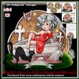 Mini Kit- Sexy Goth Girl Shaped/wobbly Card #1