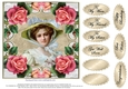 Lovely Vintage Lady with roses #1 For lots of occasions.