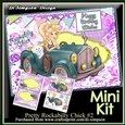 Mini Kit - Pretty Rockabilly Chick #2- for lots of occasions