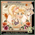 Mini Kit - Pretty Rockabilly Chick #3- for lots of occasions