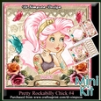 Mini Kit - Pretty Rockabilly Chick #4- for lots of occasions