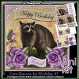 Mini Kit - Happy Birthday with cute Racoon #3